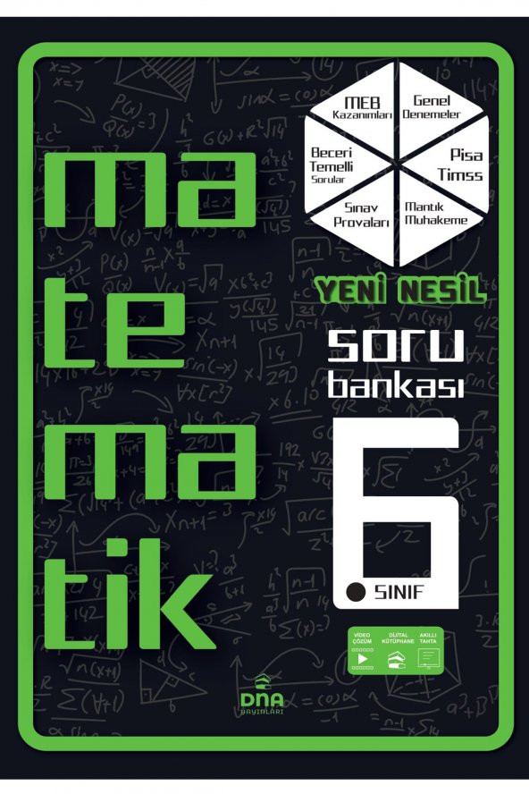 DNA Yayınları 6.Sınıf Matematik Dijital Soru Bankası - 1.Ünite Doğal Sayılarla İşlemler/Çarpanlar Ve Katlar/Kümeler Edubook EB08 - 1