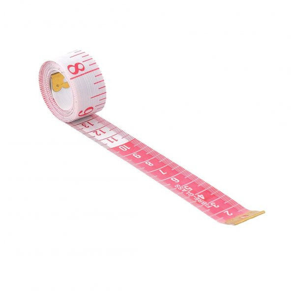Fdm Kutulu Mezura 150 Cm Beyaz-Kırmızı - 8