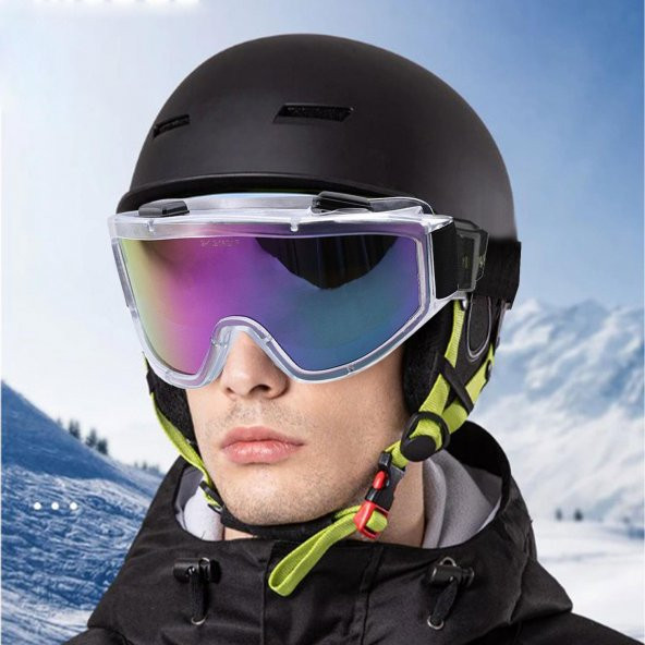 Kayak Gözlüğü Ventilli Güneş Kar Gözlük Gökkuşağı Snowboard Glasses Ekonomik Seri Gözlük