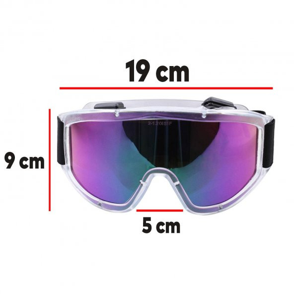 Kayak Gözlüğü Ventilli Güneş Kar Gözlük Gökkuşağı Snowboard Glasses Ekonomik Seri Gözlük - 5