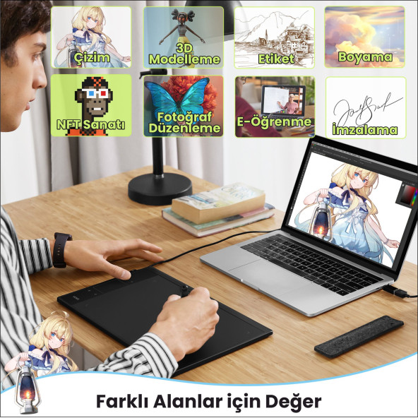 Veikk A30 10 X 6" Grafik Tablet - 2