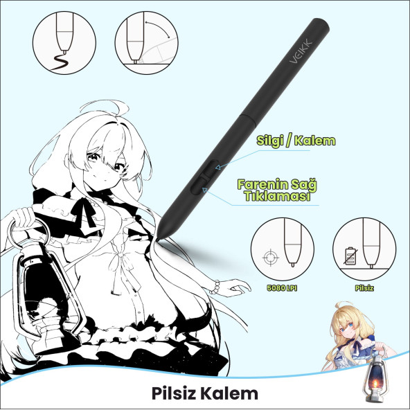 Veikk A30 10 X 6" Grafik Tablet - 4