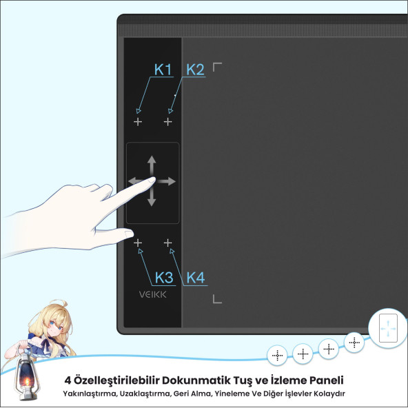 Veikk A30 10 X 6" Grafik Tablet - 7
