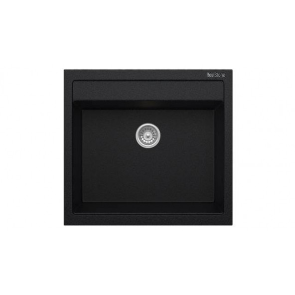 Real Stone K004 Olympos 56x53 CM Siyah Granit Tezgah Üstü Eviye