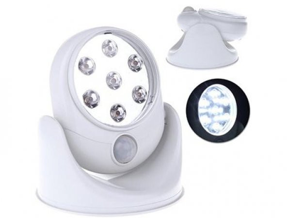 Harekete Sensörlü 360 Derece Dönen Otomatik Led Lamba - 2