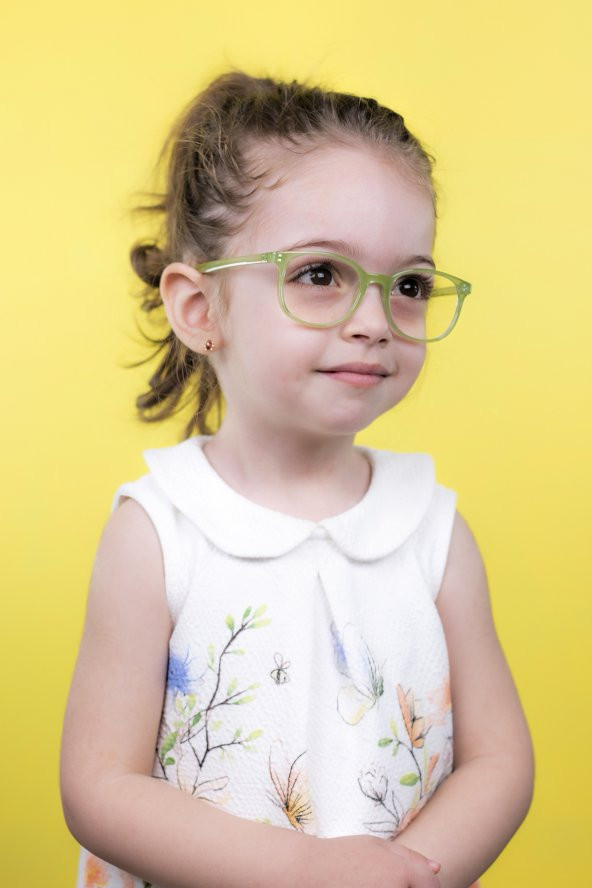 Ünisex  Yeşil Çocuk Bilgisayar Ekran Gözlüğü ( 3-6 Yaş )