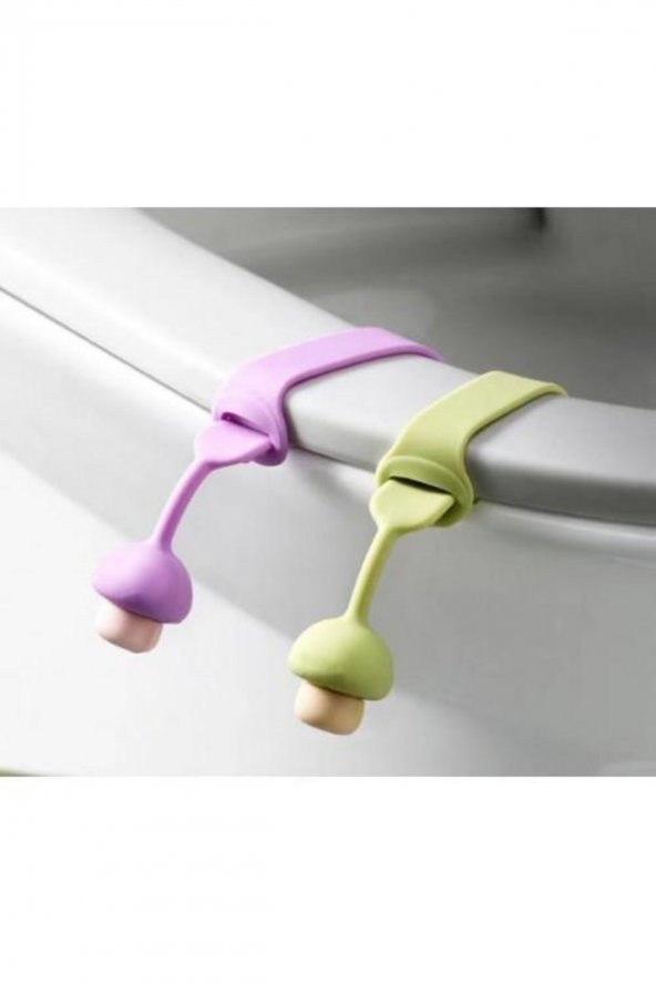 2 Adet Mantar Tasarımlı Klozet Kaldırma Aparatı Klozet Kapağı Tutacağı Hijyenik Kaldırma Kolu Aparat - 4