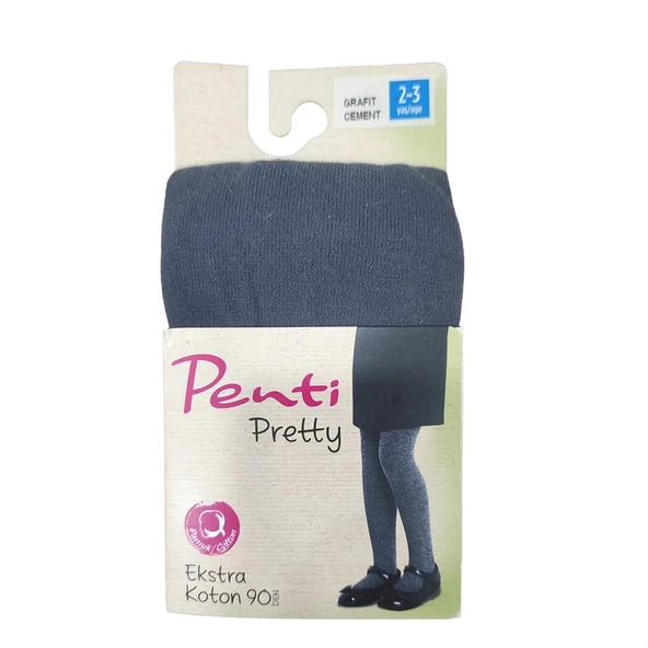 Penti Çocuk Extra Cotton Pamuklu Düz Külotlu Çorap - 8