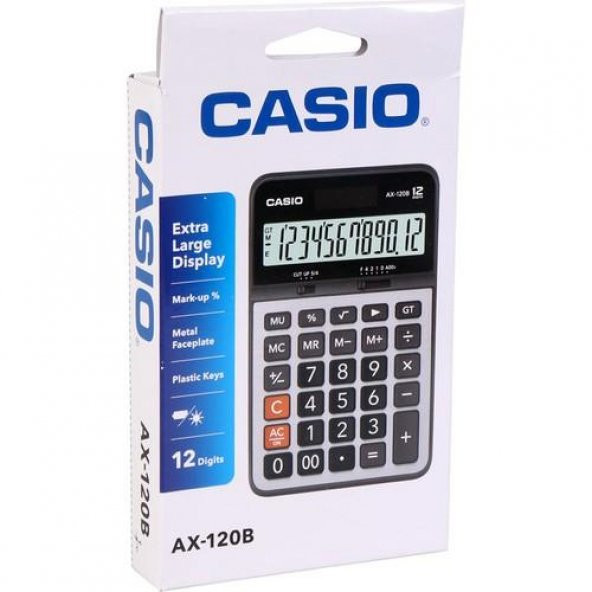 CASIO MASA USTU HESAP MAKINESI AX-120B (12 HANE) - 2