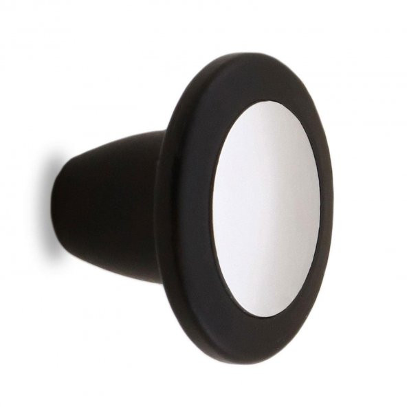 Düğme Çekmece Dolap Kapak Kulpu Kulbu Mat Siyah Krom Metal Kulp ürün görseli