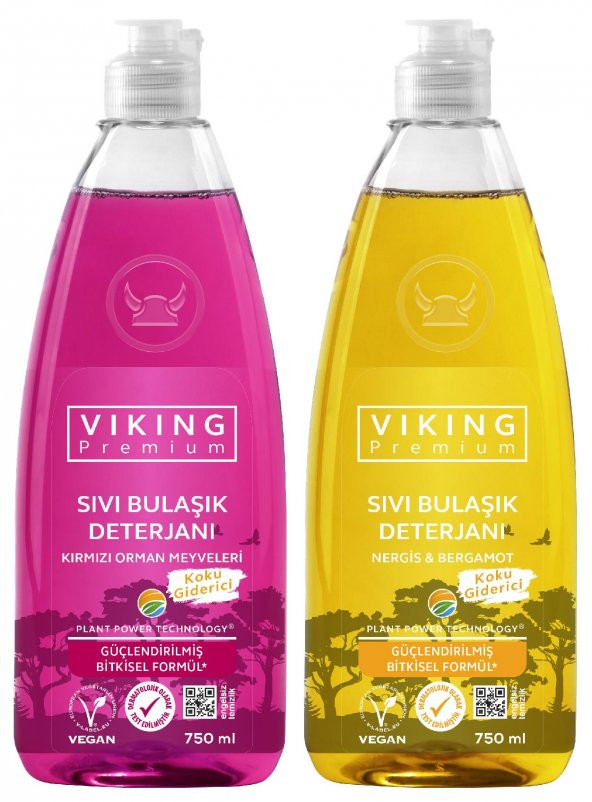 Viking Premium Bulaşık Deterjanı Orman Meyveleri&Nergis-Bergamot 750 ml 2 Adet