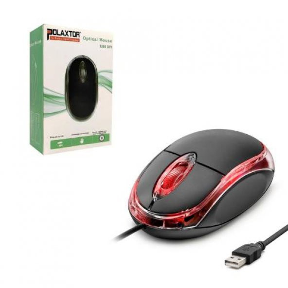 MOUSE USB Lİ  KABLOLU 1200DPI IŞIKLI