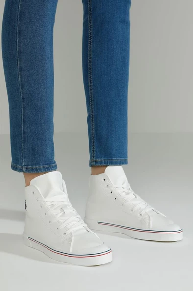 U.S Polo Assn. PENELOPE HIGH WT 2PR Erkek Sneaker Ayakkabı Beyaz 40-45