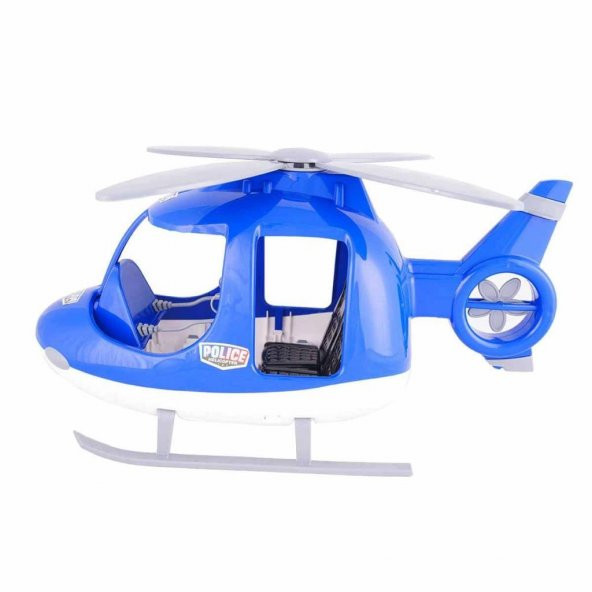 Farbu Oyuncak 46 cm Büyük Polis Helikopteri Mavi - 2