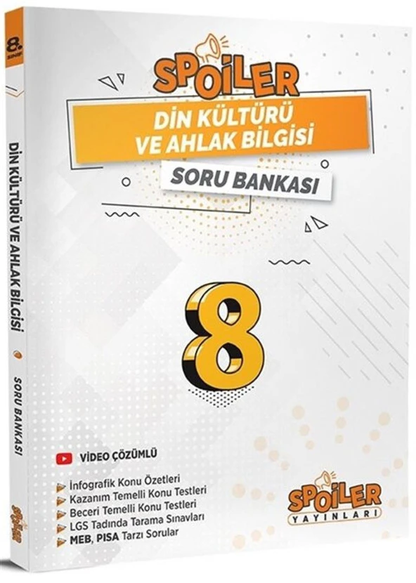 SPOİLER 8.SINIF DİN KÜLTÜRÜ SORU BANKASI