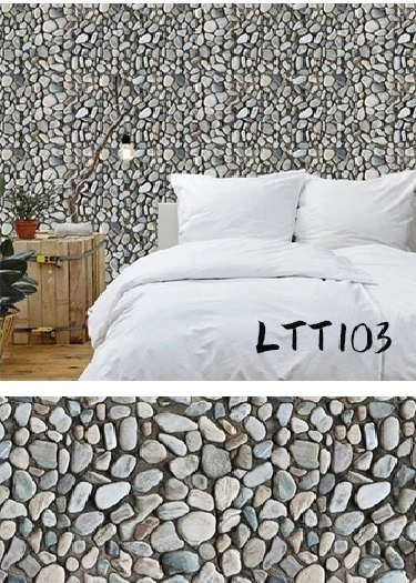 Çakıl Taşı Desenli Yapışkanlı Kaplama Kağıdı  Büyük Boy 5 Metre - 2