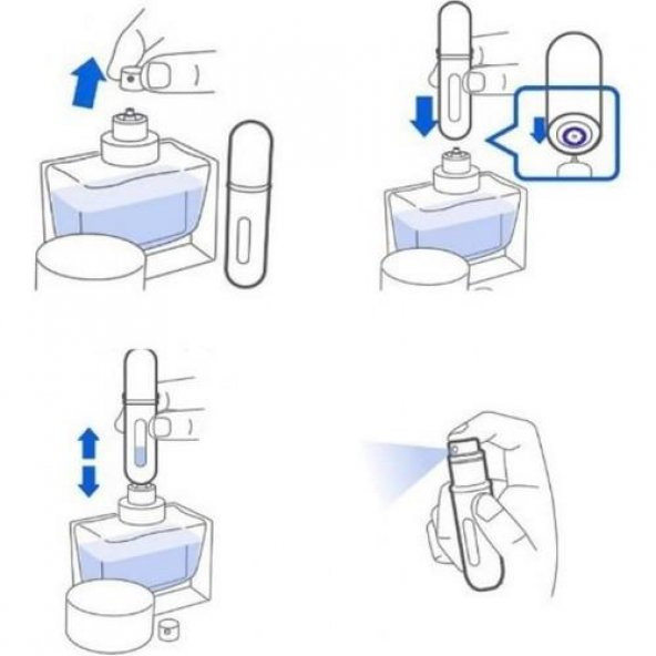3B Trend 2 Adet Parfüm Şişesinden Çanta İçi Mini Doldurulabilir Seyahat Cep Yedek Parfüm Şişesi 4 ml - 2