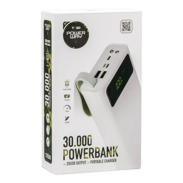 POWERWAY TX30 30000 MAH DİJİTAL GÖSTERGELİ POWERBANK - 5