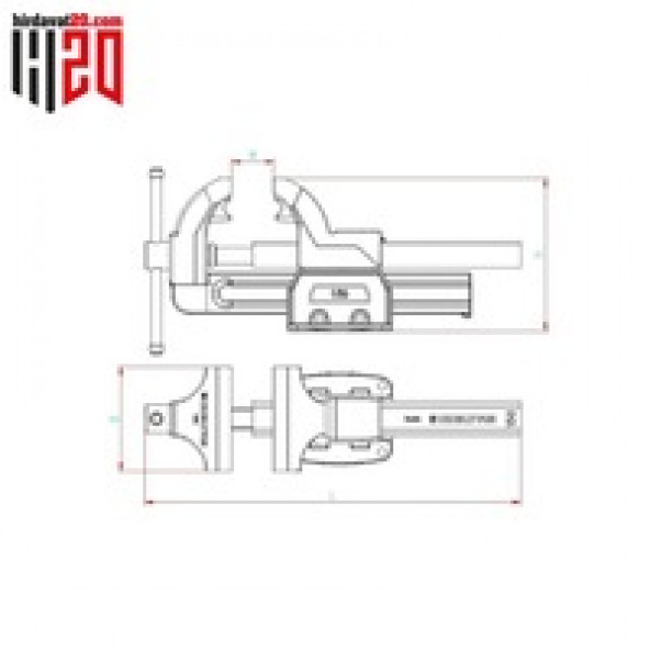 İzeltaş Dövme çelik Mengene 150mm - 7400300150 - 3