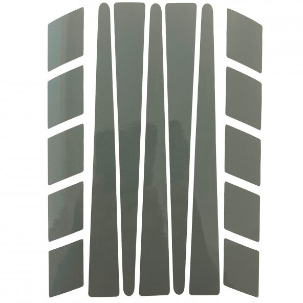 Şerit Tasarımlı Taş Grisi Motosiklet Kask Sticker Çınar Extreme - 2