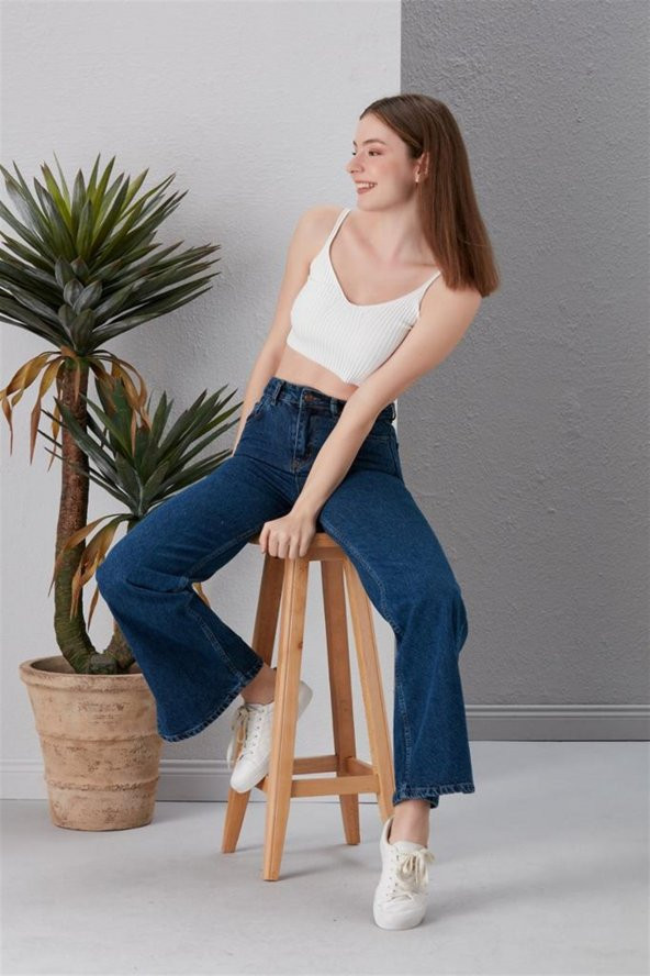 Kadın Bol Paça Kot pantolon 4332254 - 2