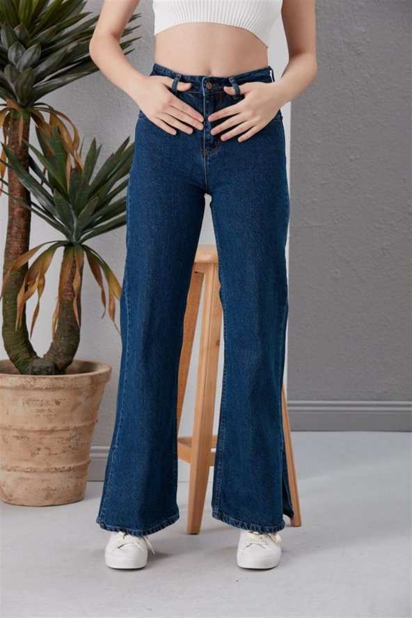 Kadın Bol Paça Kot pantolon 4332254 - 5