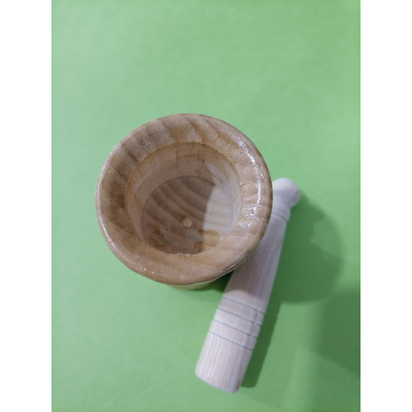 Ahşap Küçük Havan Sarımsak Döveci - 4