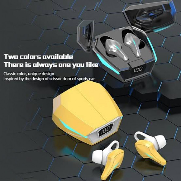 TT_TWS-K12 Işklı TT TWS-K12 Bluetooth Kulaklık 5.3 Profesyonel Oyuncu Bluetooth Kulaklık 5.3 SİYAH RENK