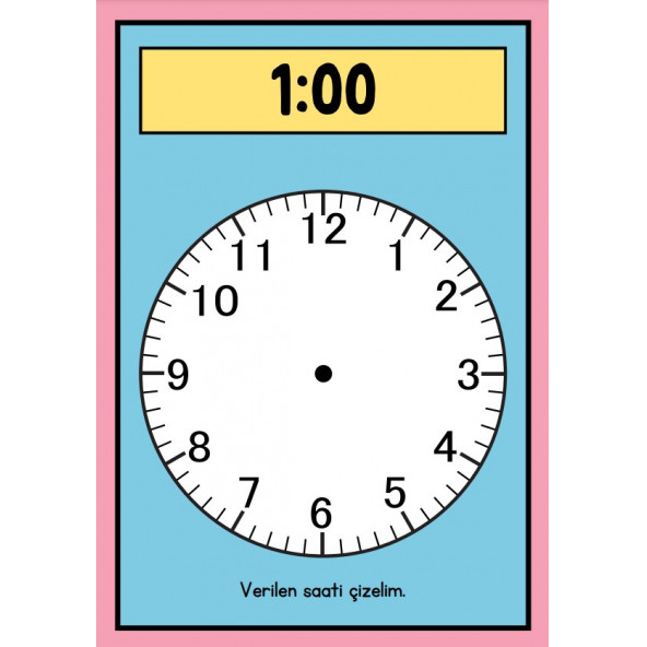 Okul Öncesi Saatleri Öğreten YAZ-SİL Kitabı - 4