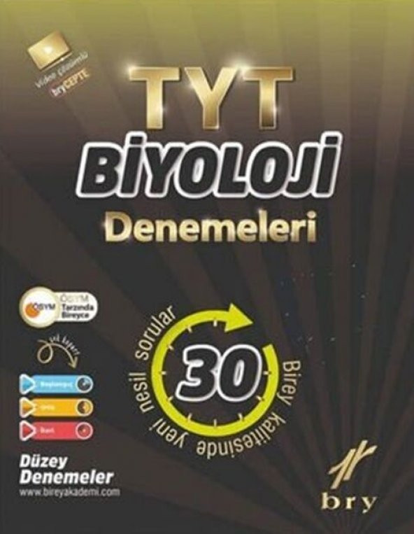 Birey Yayınları TYT Biyoloji 30 Deneme