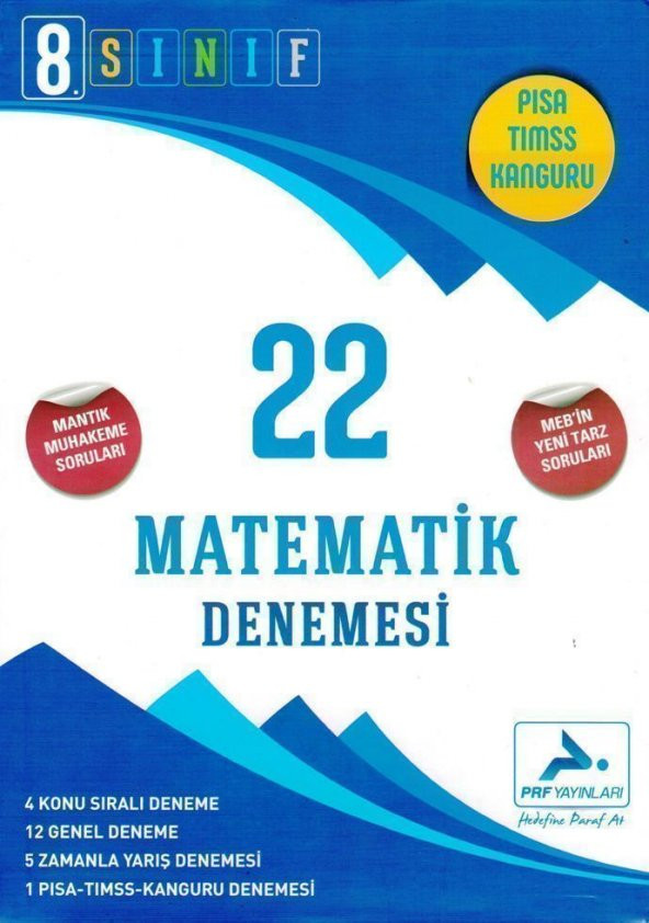 PRF Yayınları 8. Sınıf Matematik 22 Denemesi
