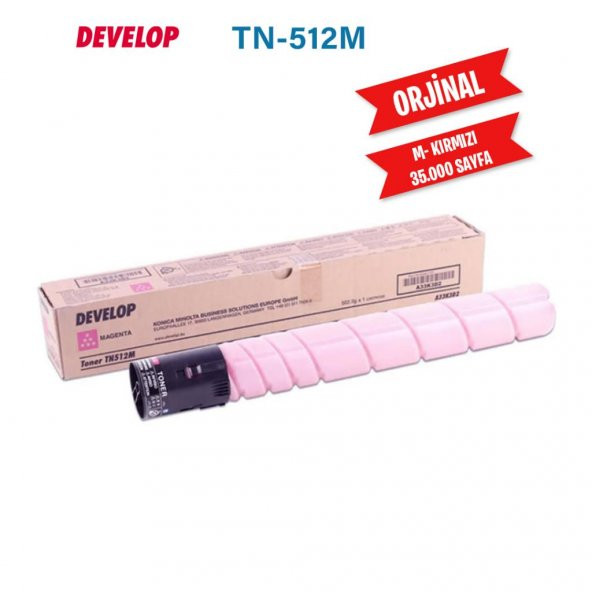 Develop TN-512 M Orjinal Kırmızı Toner - A33K3D2- Develop İneo +454 İneo +554