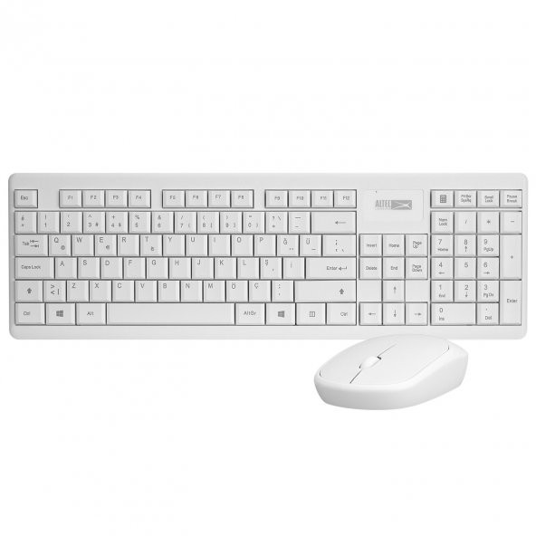 Altec Lansing ALBC6314 Beyaz 2.4GHz 1200DPI Türkçe Q Kablosuz Klavye + Mouse Set Kablosuz Set