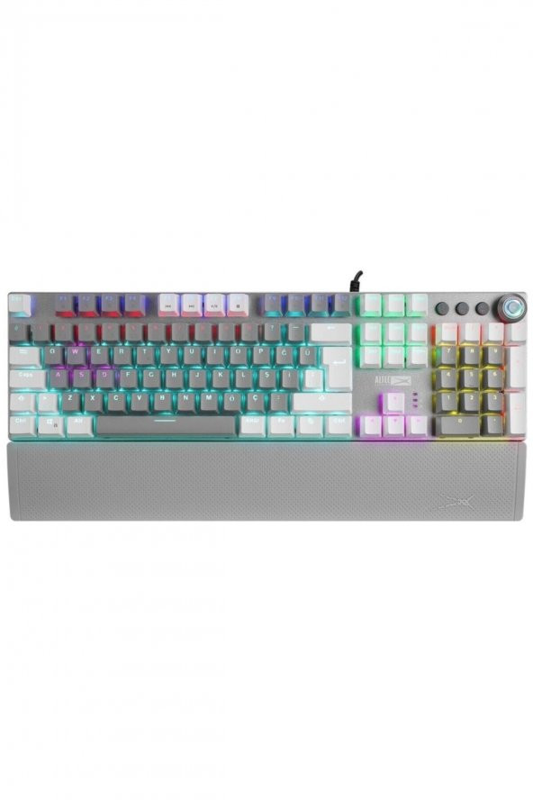 Beyaz/gri Red Switch Rainbow Mekanik Gaming Oyuncu Klavyesi