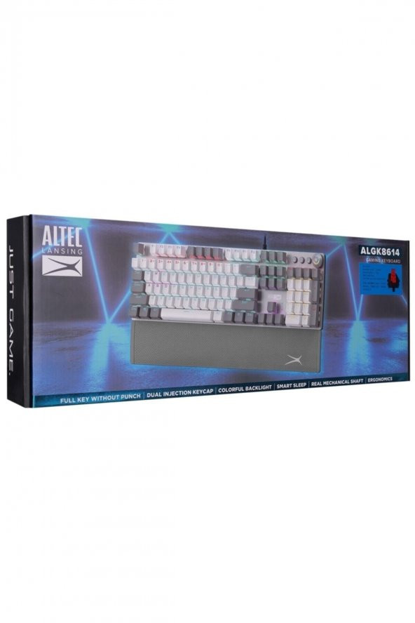 Beyaz/gri Red Switch Rainbow Mekanik Gaming Oyuncu Klavyesi - 8