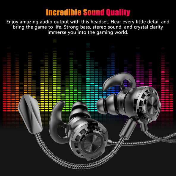 Rampage RM-K36 PROUD 3,5mm Gaming Kulak İçi Kulaklık 2Lİ HD MİKROFON ÖZELLİĞİ