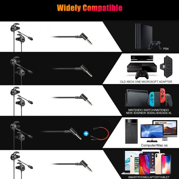 Rampage RM-K36 PROUD 3,5mm Gaming Kulak İçi Kulaklık 2Lİ HD MİKROFON ÖZELLİĞİ - 2