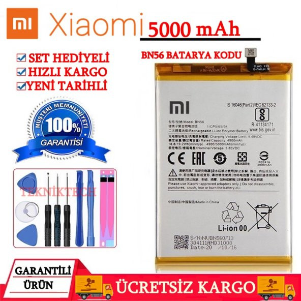 XİAOMİ REDMİ 9A ORJİNAL PİL BATARYA BN56 5000 MAH YENİ TARİHLİ