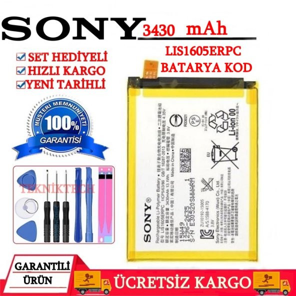 SONY XPERİA Z5 PREMİUM DUAL ORJİNAL E6833 PİL BATARYA LIS1605ERPC