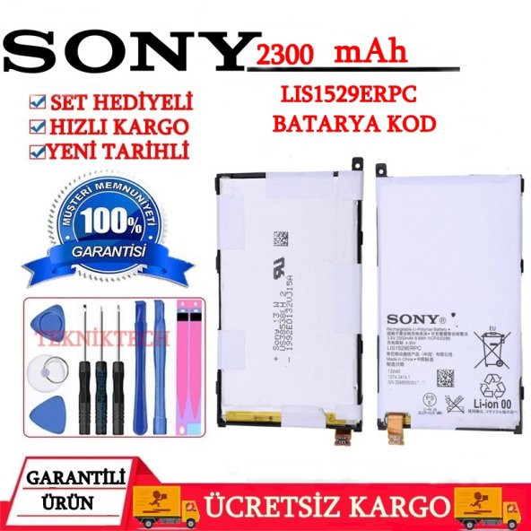 SONY XPERİA Z1 COMPACT D5503 ORJİNAL PİL BATARYA LIS1529ERPC BATARYA KOD - 1