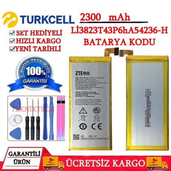 TURKCELL T50 PİL BATARYA Li3823T43P6HA54236 PİL KODU YENİ TARİHLİ GARANTİLİ ÜRÜN - 1