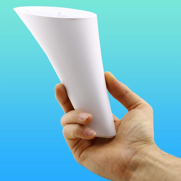 Napoli Lüks Mobilya Kanepe Sehpa Tv Ünitesi Koltuk Ayağı 14 Cm Beyaz Baza Ayakları - Resim 6