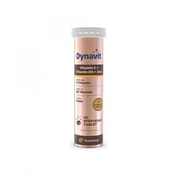Dynavit Vitamin C + Vitamin D3 + Zinc Efervesan 20 Tablet