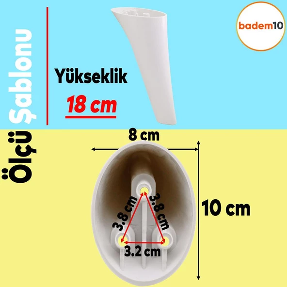 Napoli Lüks Mobilya Kanepe Tv Ünitesi Koltuk Ayağı 18 Cm Beyaz Konsol Ayakları - 4