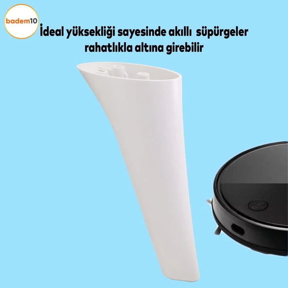 Napoli Lüks Mobilya Kanepe Tv Ünitesi Koltuk Ayağı 18 Cm Beyaz Konsol Ayakları - 2