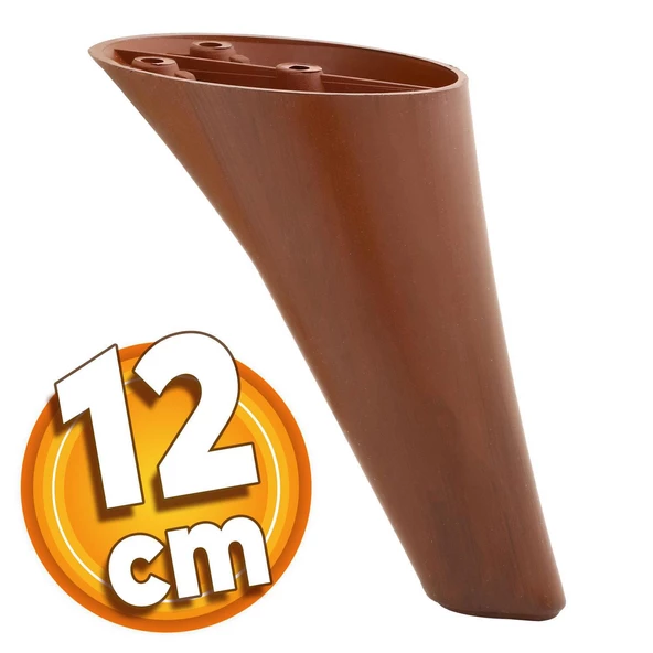 Napoli Lüks Mobilya Kanepe Tv Ünitesi Koltuk Ayağı 12 Cm Kahverengi Ahşap Desenli Baza Ayakları