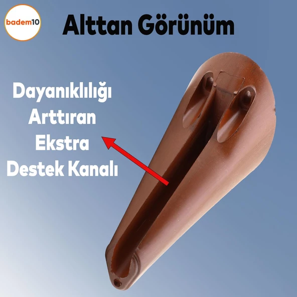 Napoli Lüks Mobilya Kanepe Tv Ünitesi Koltuk Ayağı 14 Cm Kahverengi Ahşap Desenli Baza Ayakları - 3