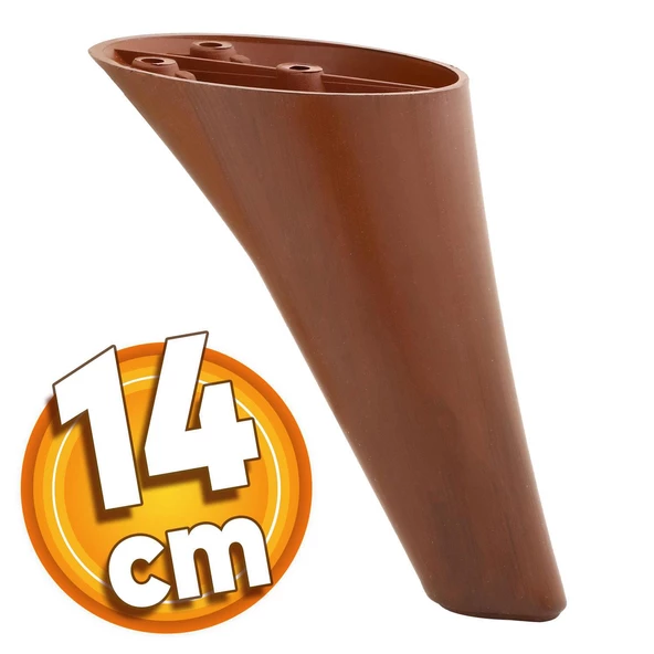 Napoli Lüks Mobilya Kanepe Tv Ünitesi Koltuk Ayağı 14 Cm Kahverengi Ahşap Desenli Baza Ayakları