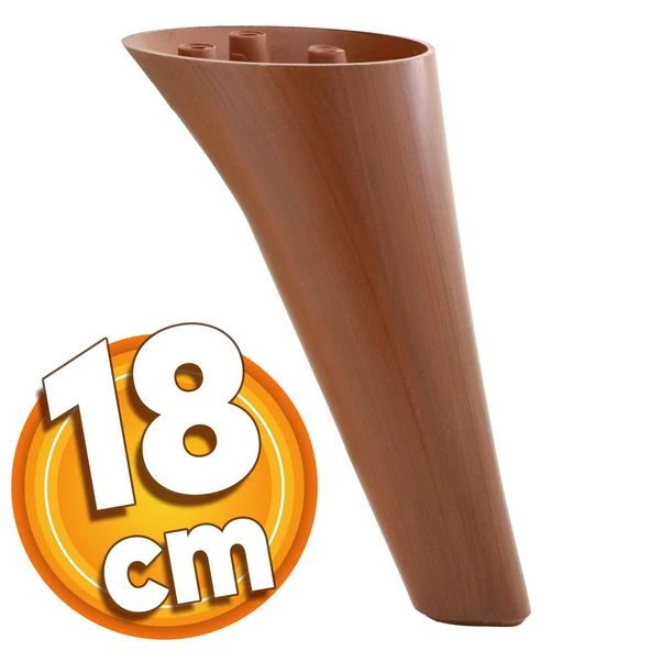 Napoli Lüks Mobilya Kanepe Tv Ünitesi Koltuk Ayağı 18 Cm Kahverengi Ahşap Desenli Konsol Ayakları
