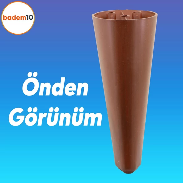 Napoli Lüks Mobilya Kanepe Tv Ünitesi Koltuk Ayağı 18 Cm Kahverengi Ahşap Desenli Konsol Ayakları - 5